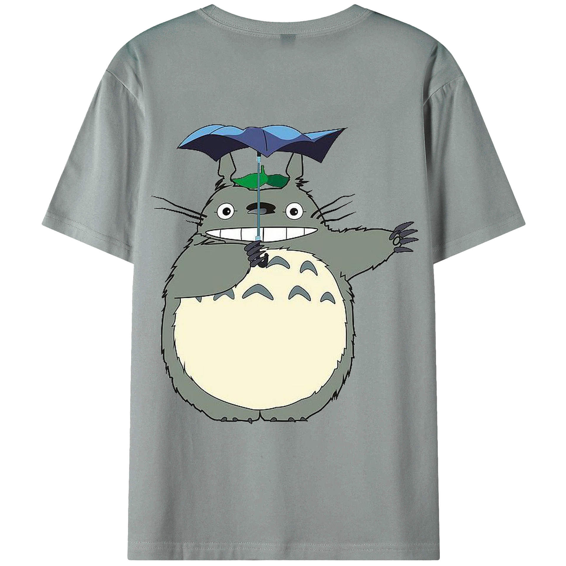 （画像用） となりのトトロ 草壁メイ 草壁サツキ My Neighbor Totoro Satsuki Kusakabe Mei Kusakabe 綿100％ メンズ半袖Tシャツ（バックプリント） 通気性